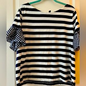 J CREW striped tee xl